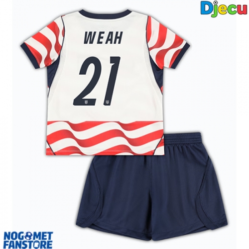 Sjedinjene Države Timothy Weah #21 Domaci Dres za djecu SP 2026 Kratak Rukav (+ Kratke hlače)